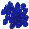 25 12mm Transparent Sapphire Glass Heart Beads